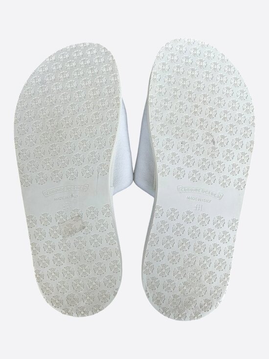 Chrome Hearts White & Black Horseshoe Logo Slippers main image 5